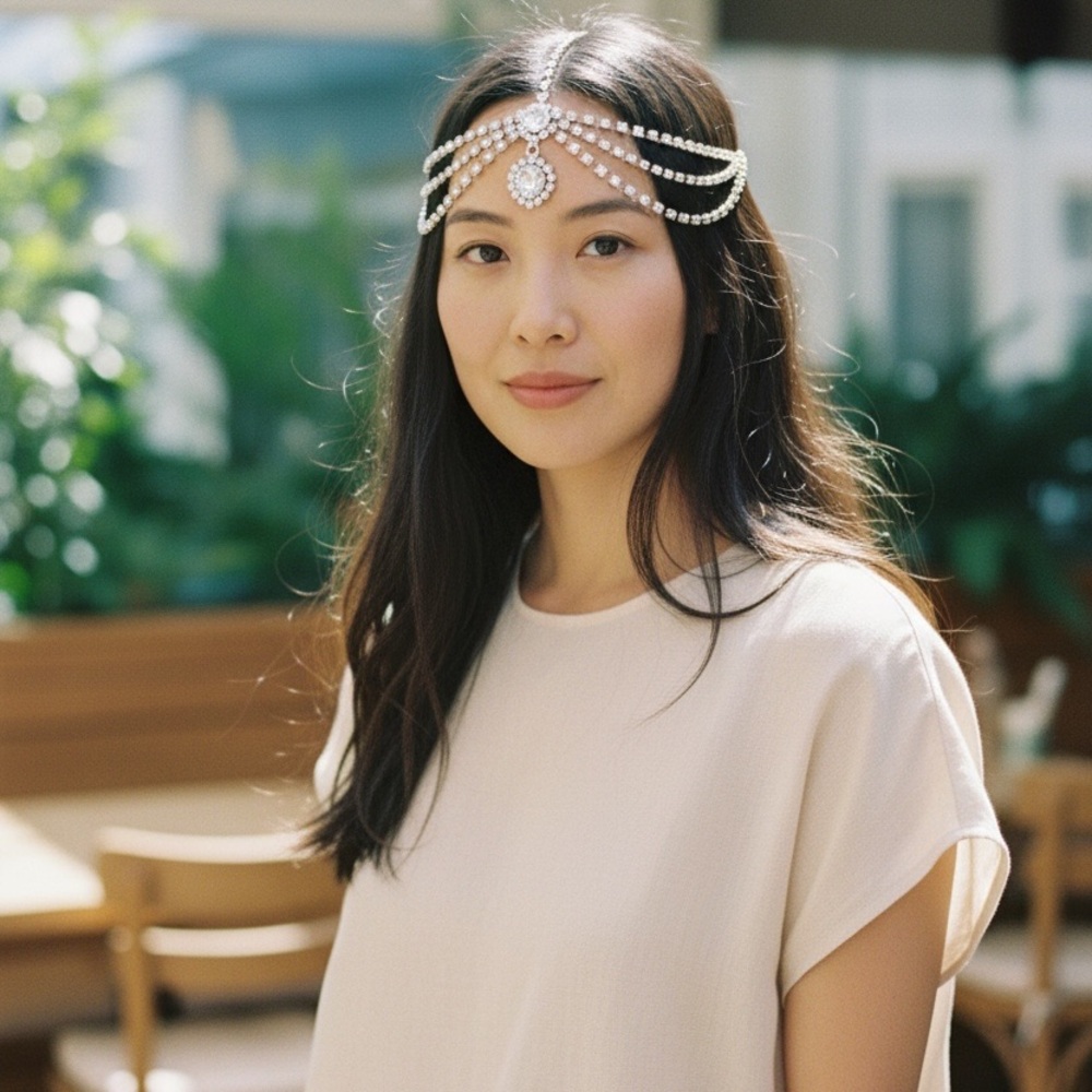 Rhinestone and Silver Headpiece
